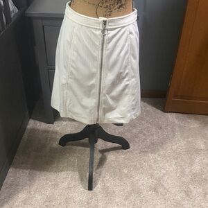 Joe Boxer White Mini Skirt with Front Zipper